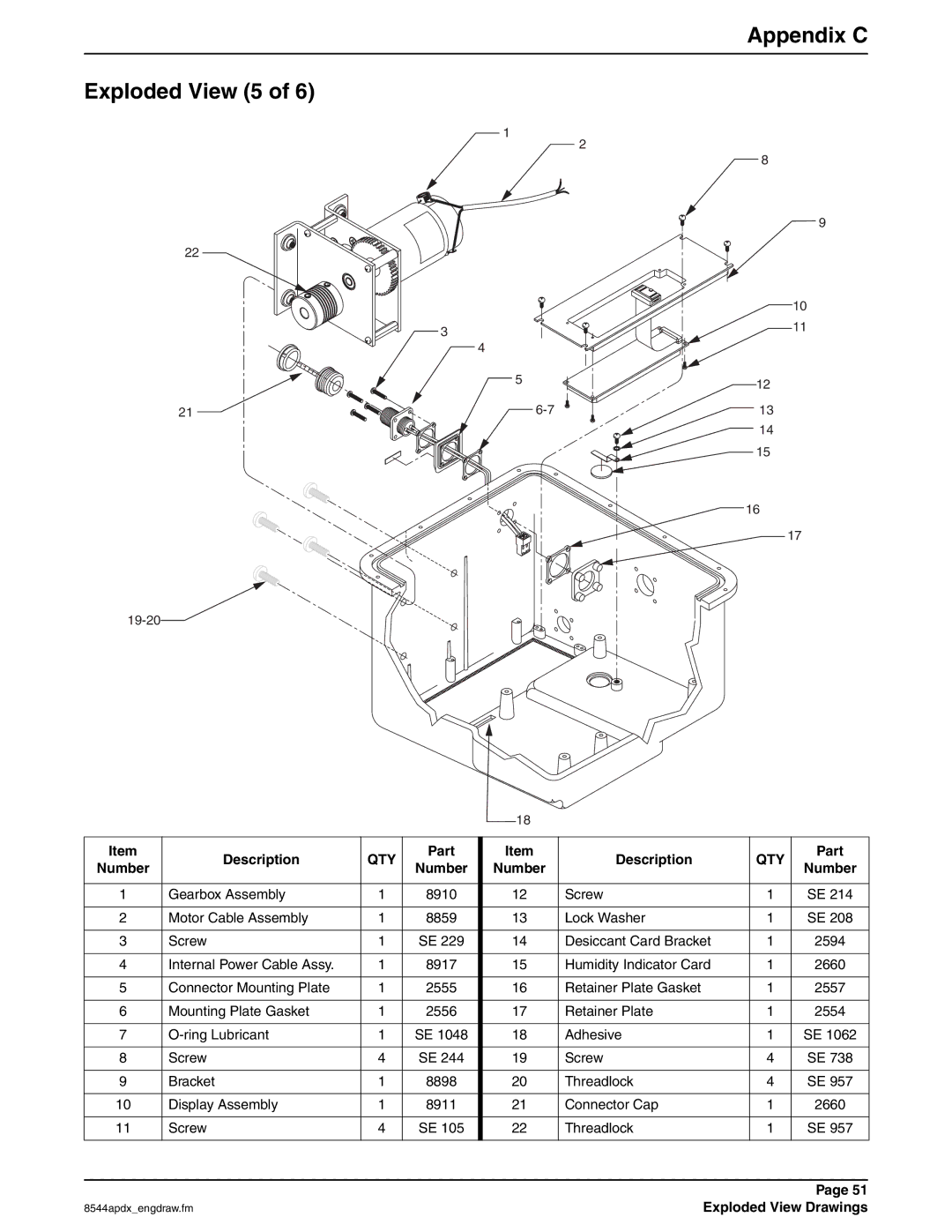 Hach 900 manual Appendix C Exploded View 5 