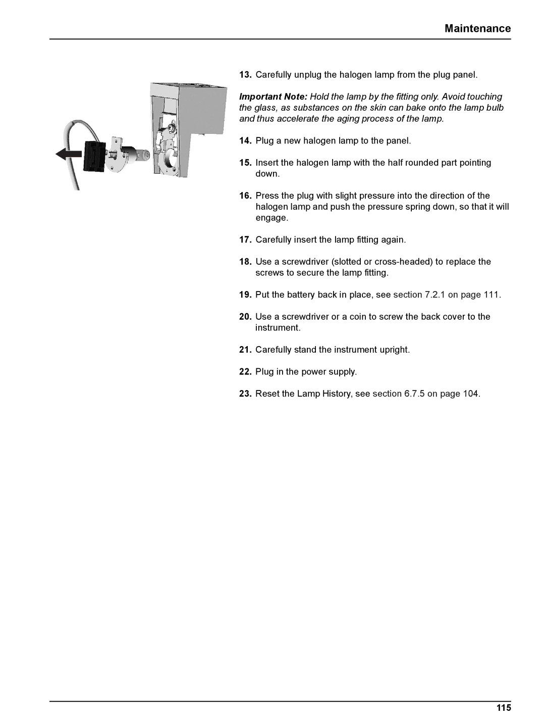 Hach DR 2800 user manual 115 