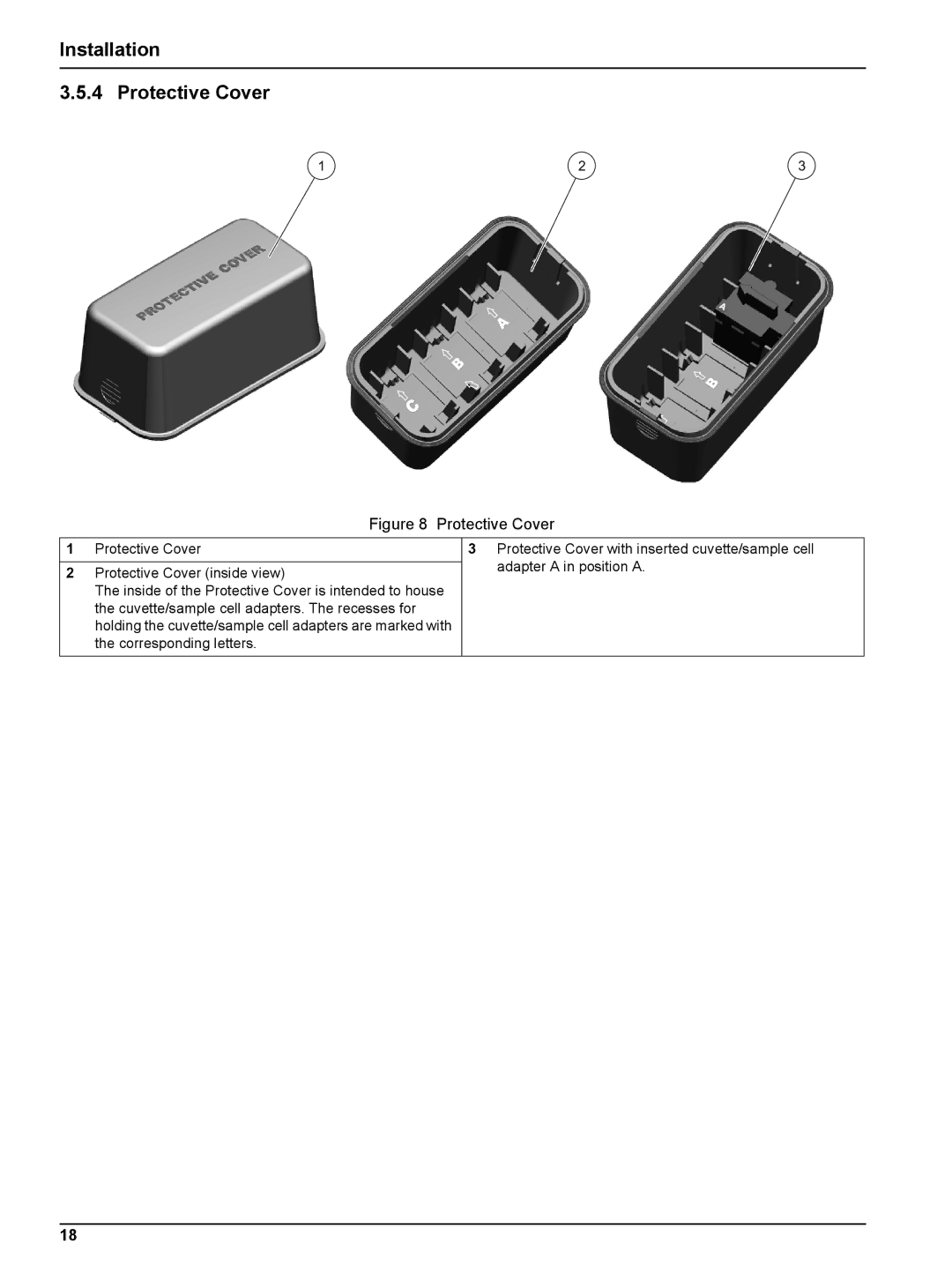 Hach DR 2800 user manual Installation Protective Cover 