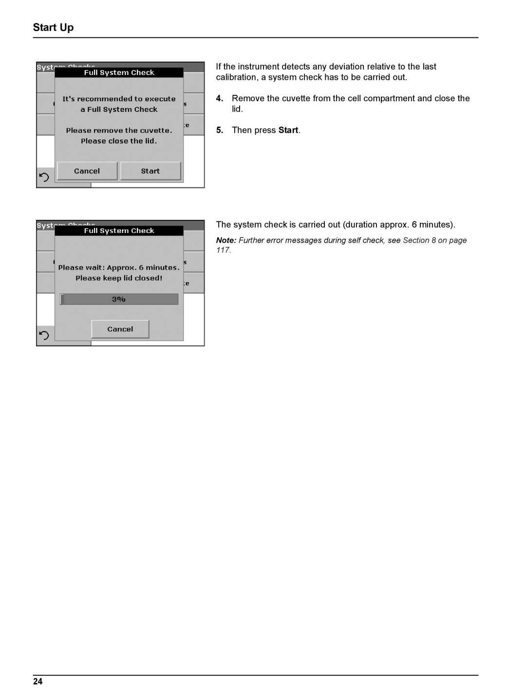 Hach DR 2800 user manual Start Up 