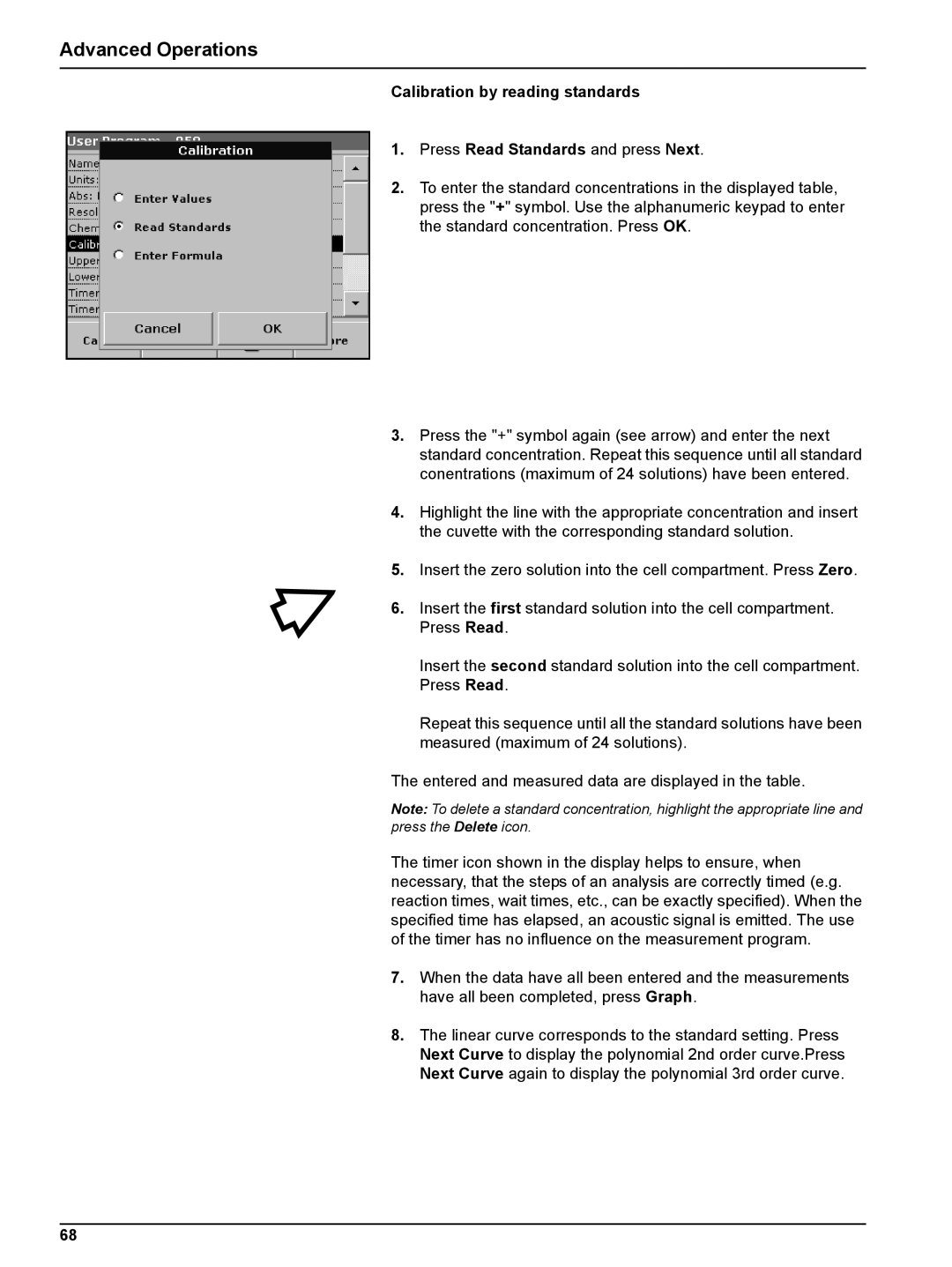 Hach DR 2800 user manual Advanced Operations 