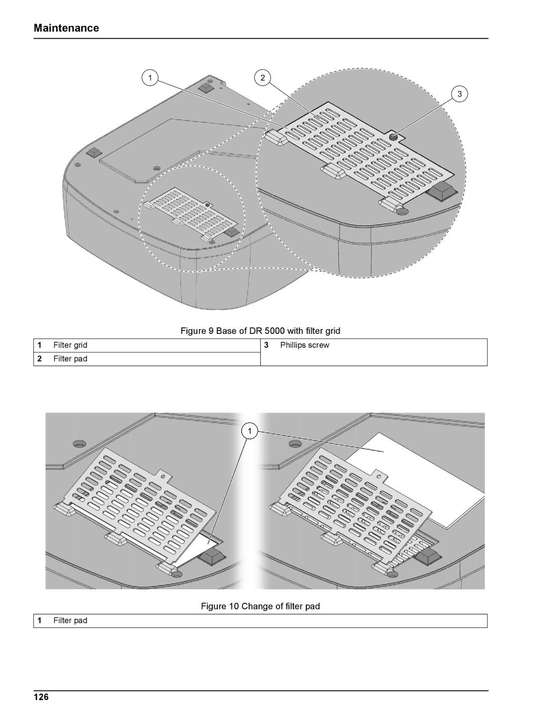 Hach user manual Base of DR 5000 with filter grid, 126 