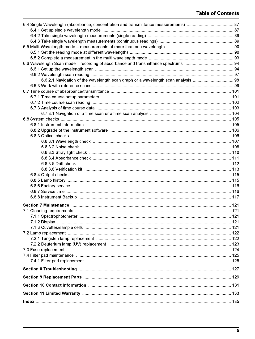 Hach DR 5000 user manual 101 