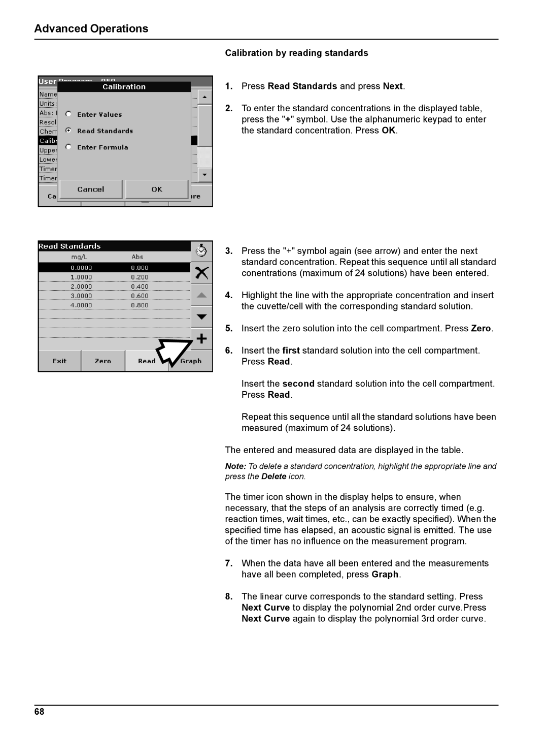 Hach DR 5000 user manual Advanced Operations 