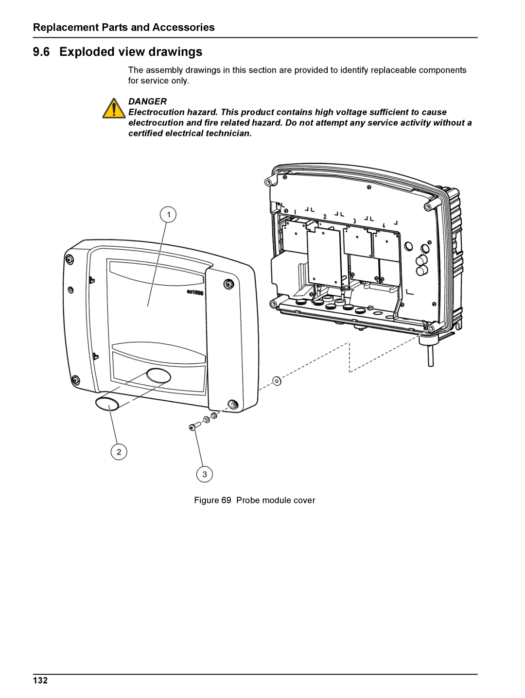 Hach sc1000 user manual Exploded view drawings, 132 