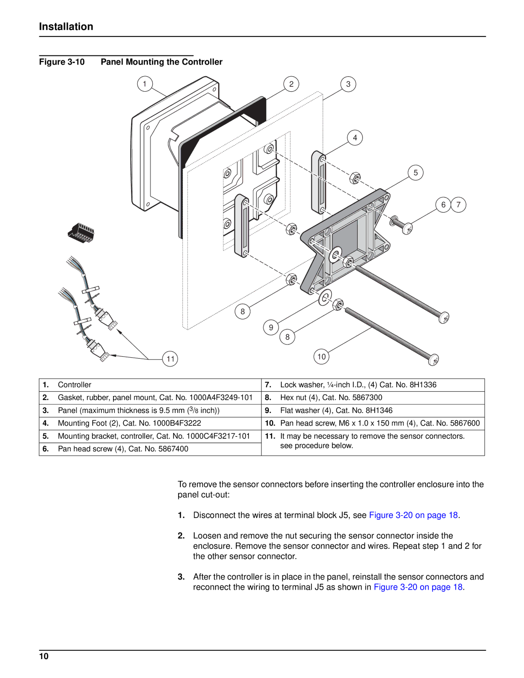 Hach sc100TM installation manual Panel Mounting the Controller 