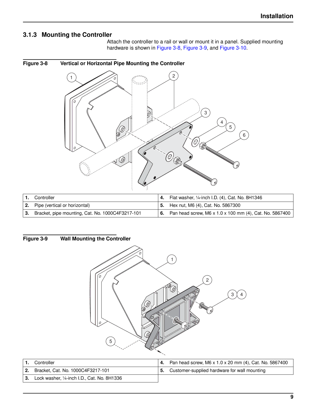 Hach sc100TM installation manual Installation Mounting the Controller, Vertical or Horizontal Pipe Mounting the Controller 