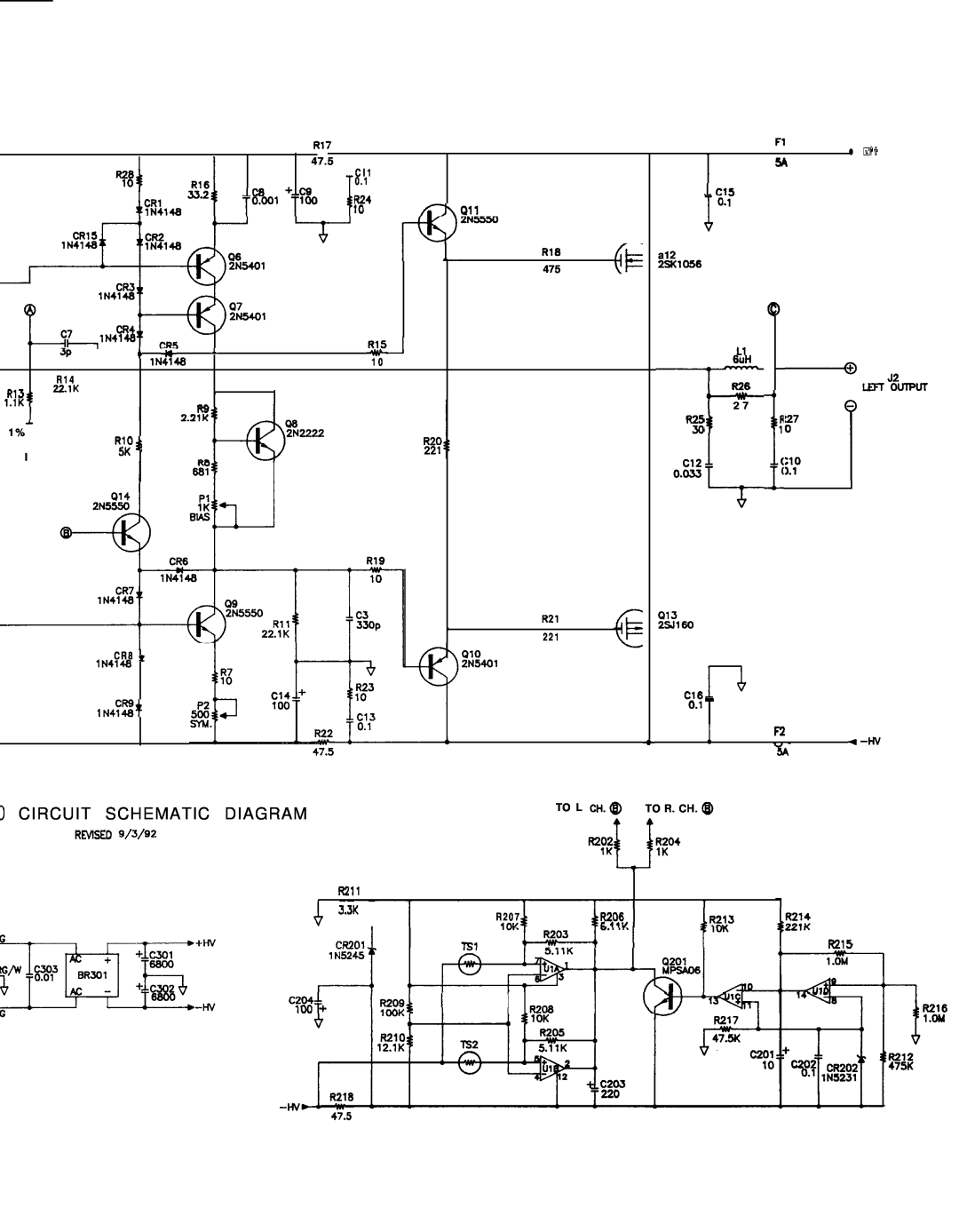 Hafler 9130 manual Yit, I I R208, I Circuit, Schematic Diagram 
