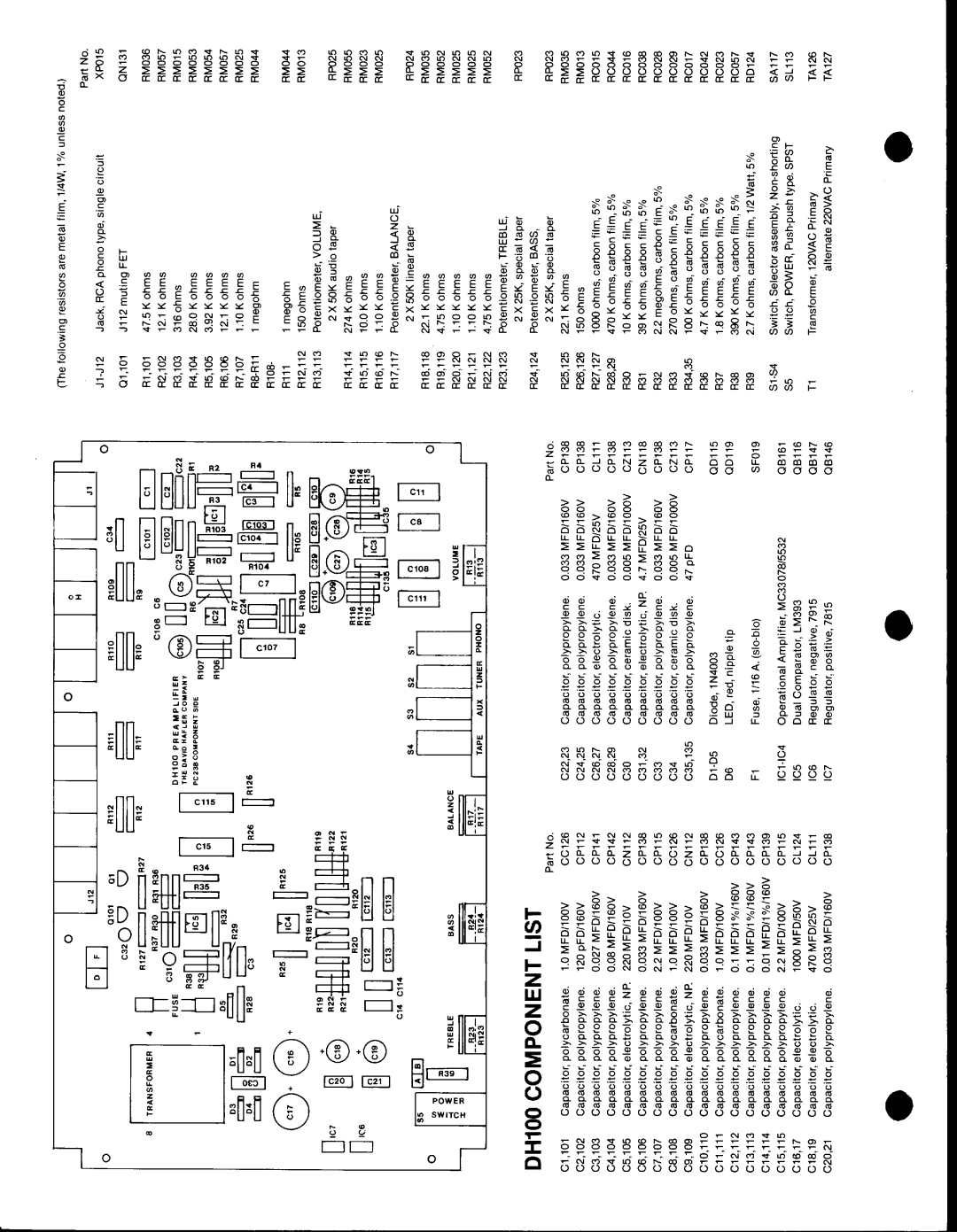 Hafler DH-100 manual 