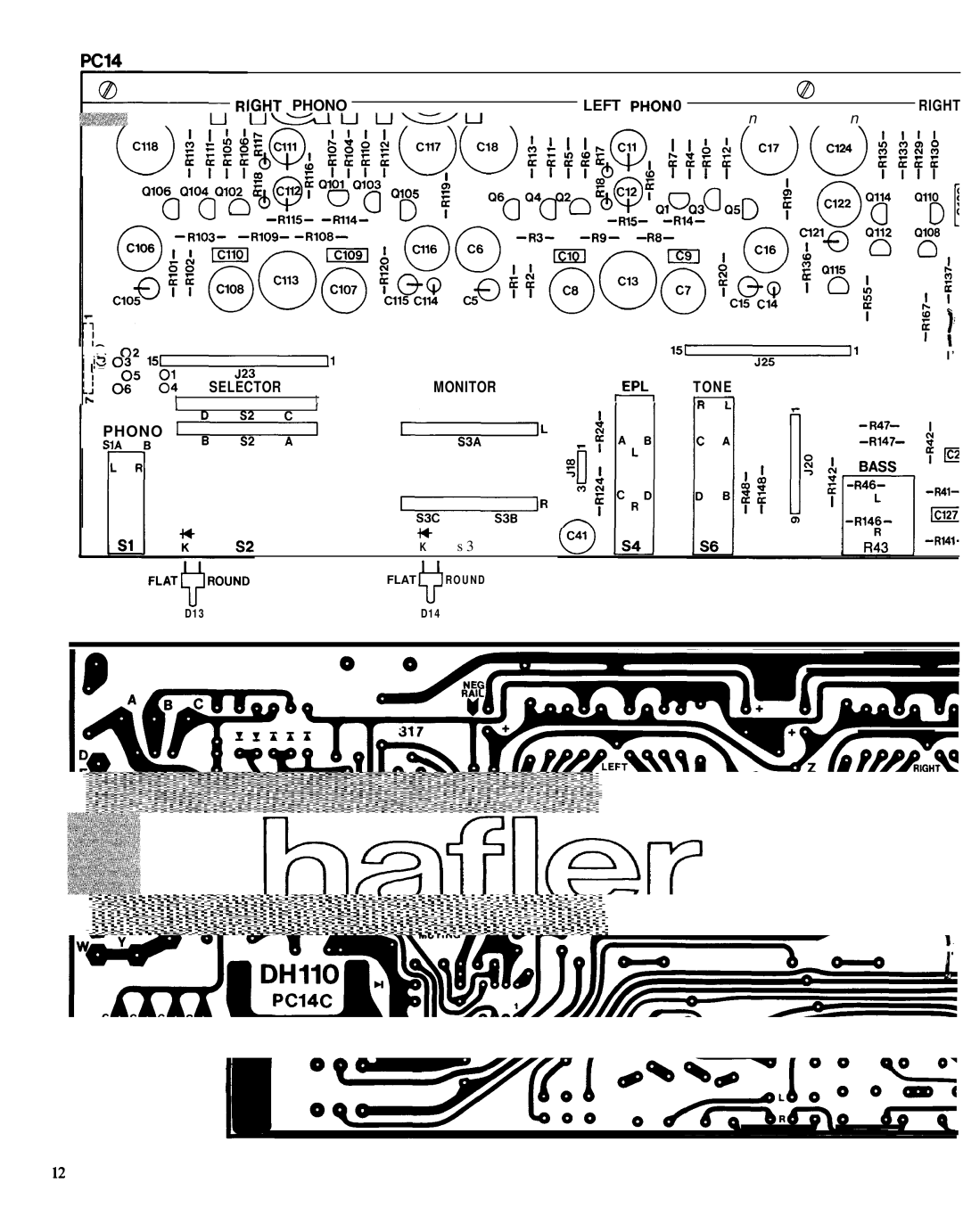 Hafler DH-110 manual Ight Phono Left PHON’ 