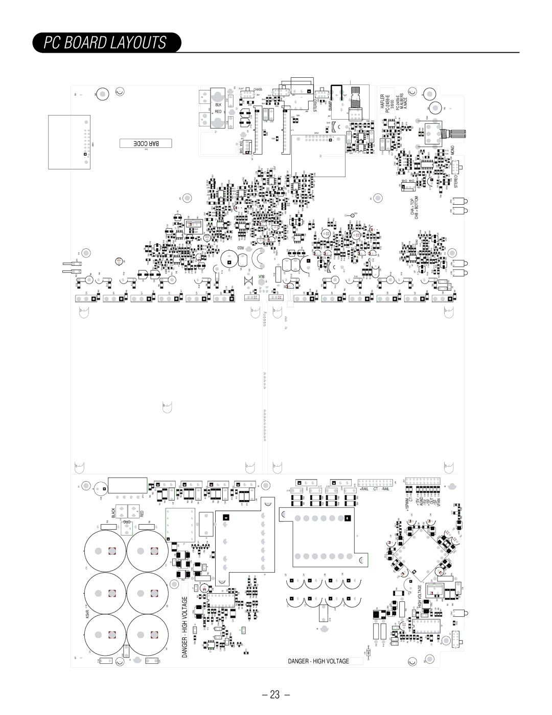 Hafler GX2300CE, GX2600CE manual Layouts 