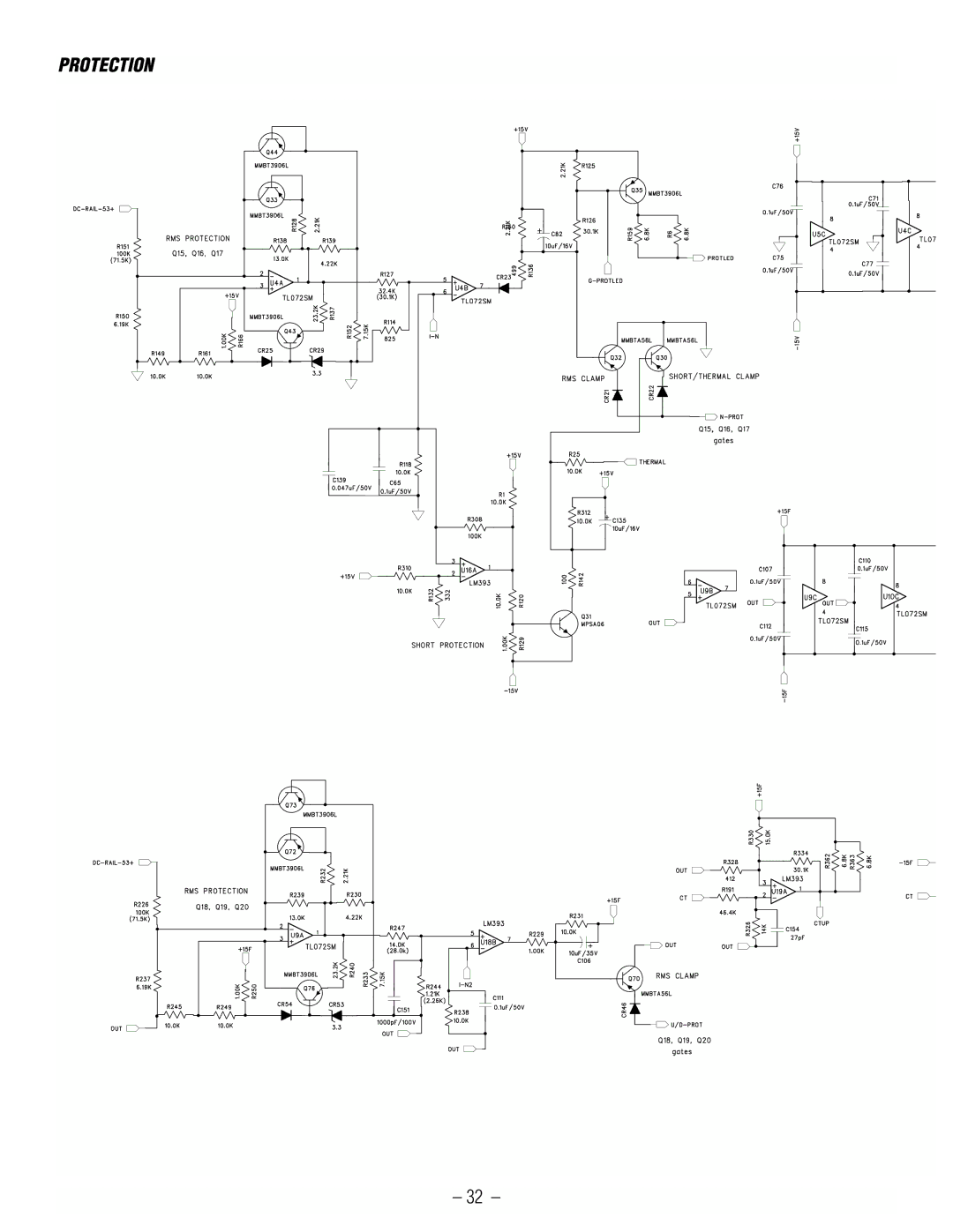 Hafler GX2300CE, GX2600CE manual Protection 