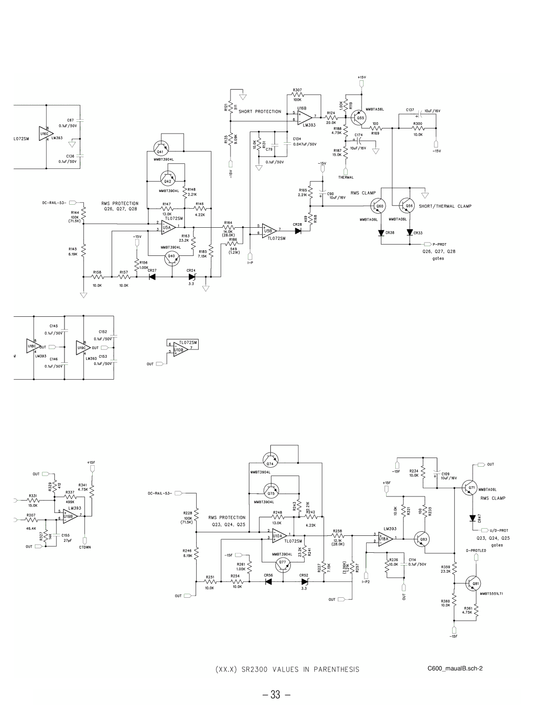 Hafler GX2600CE, GX2300CE manual C600maualB.sch-2 