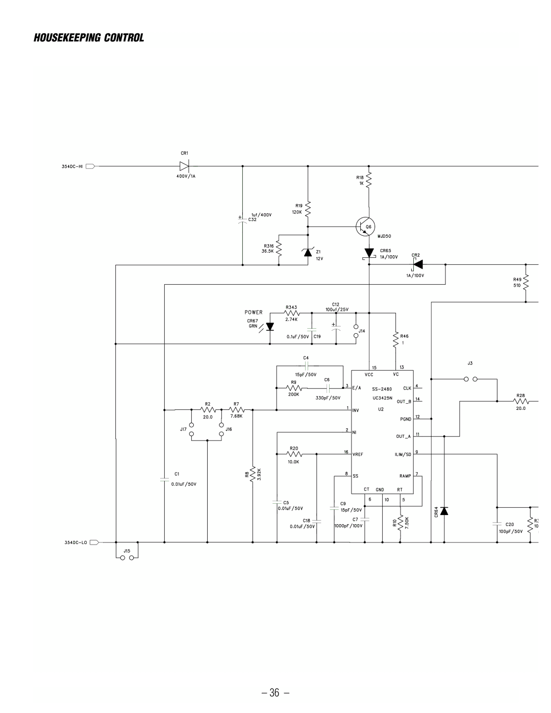 Hafler GX2300CE, GX2600CE manual Housekeeping Control 