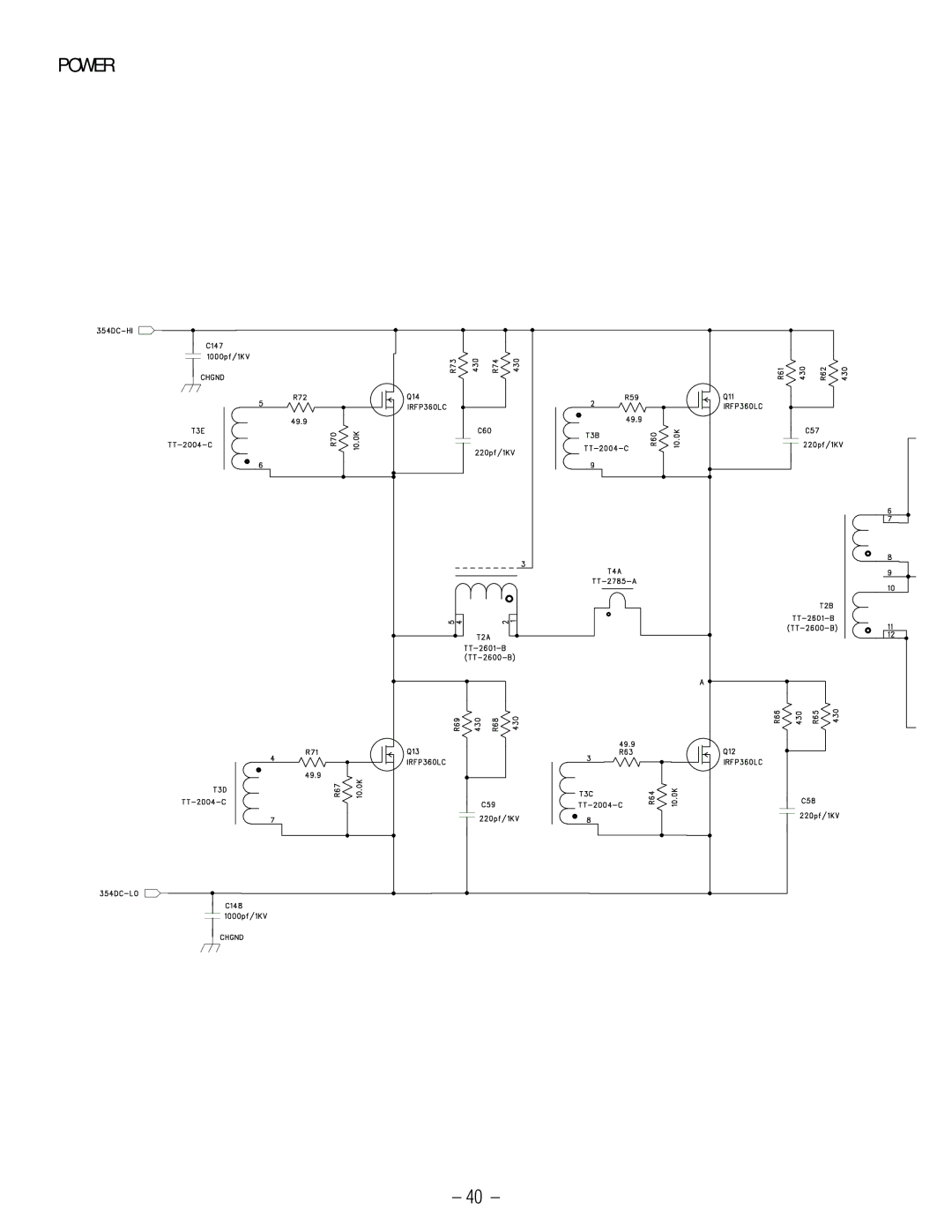 Hafler GX2300CE, GX2600CE manual Power 