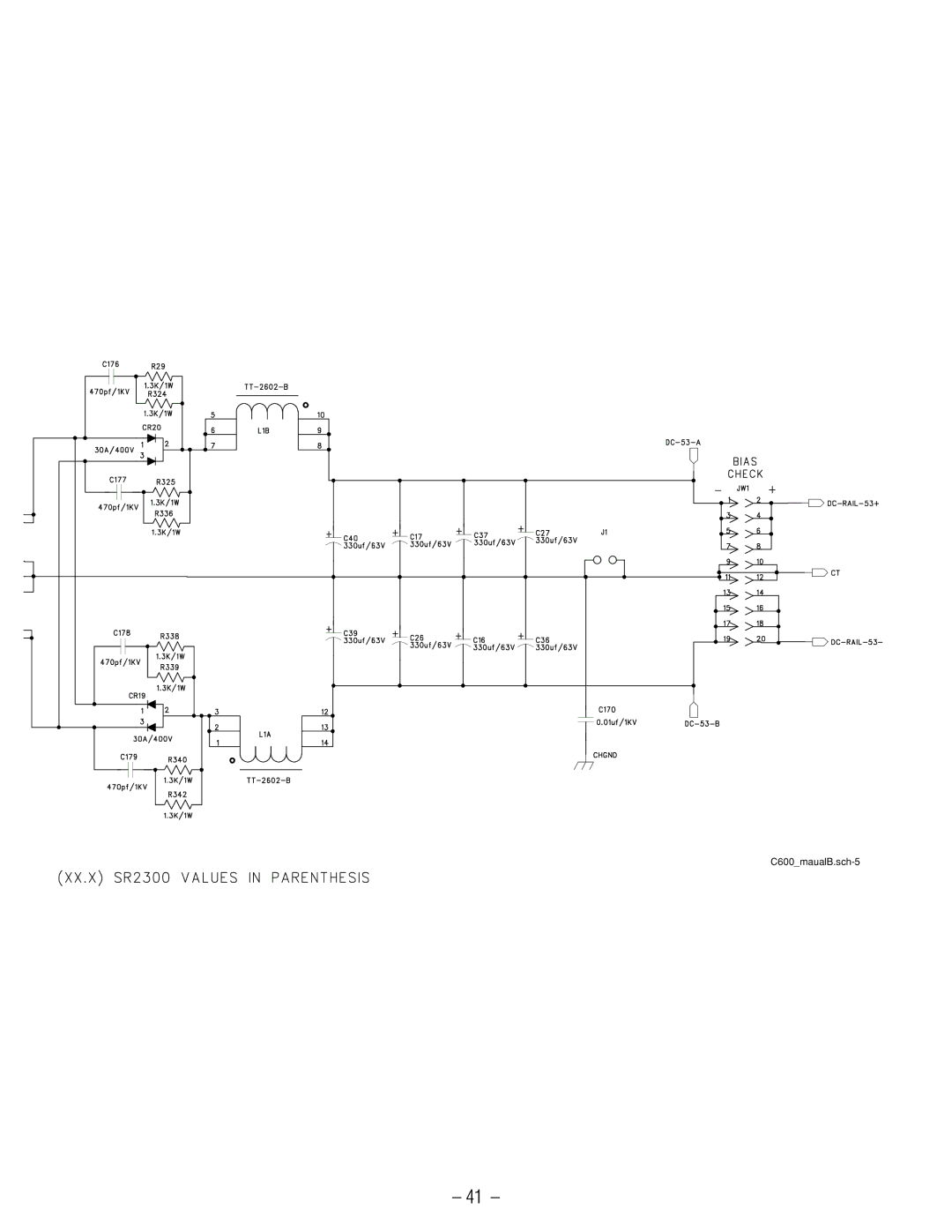 Hafler GX2600CE, GX2300CE manual C600maualB.sch-5 