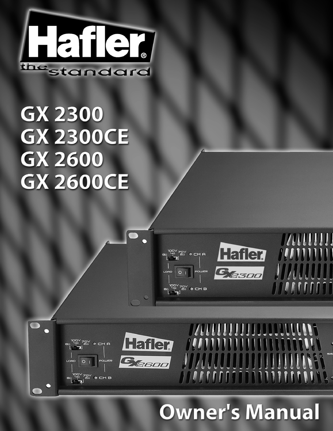 Hafler GX2300CE, GX2600CE manual 