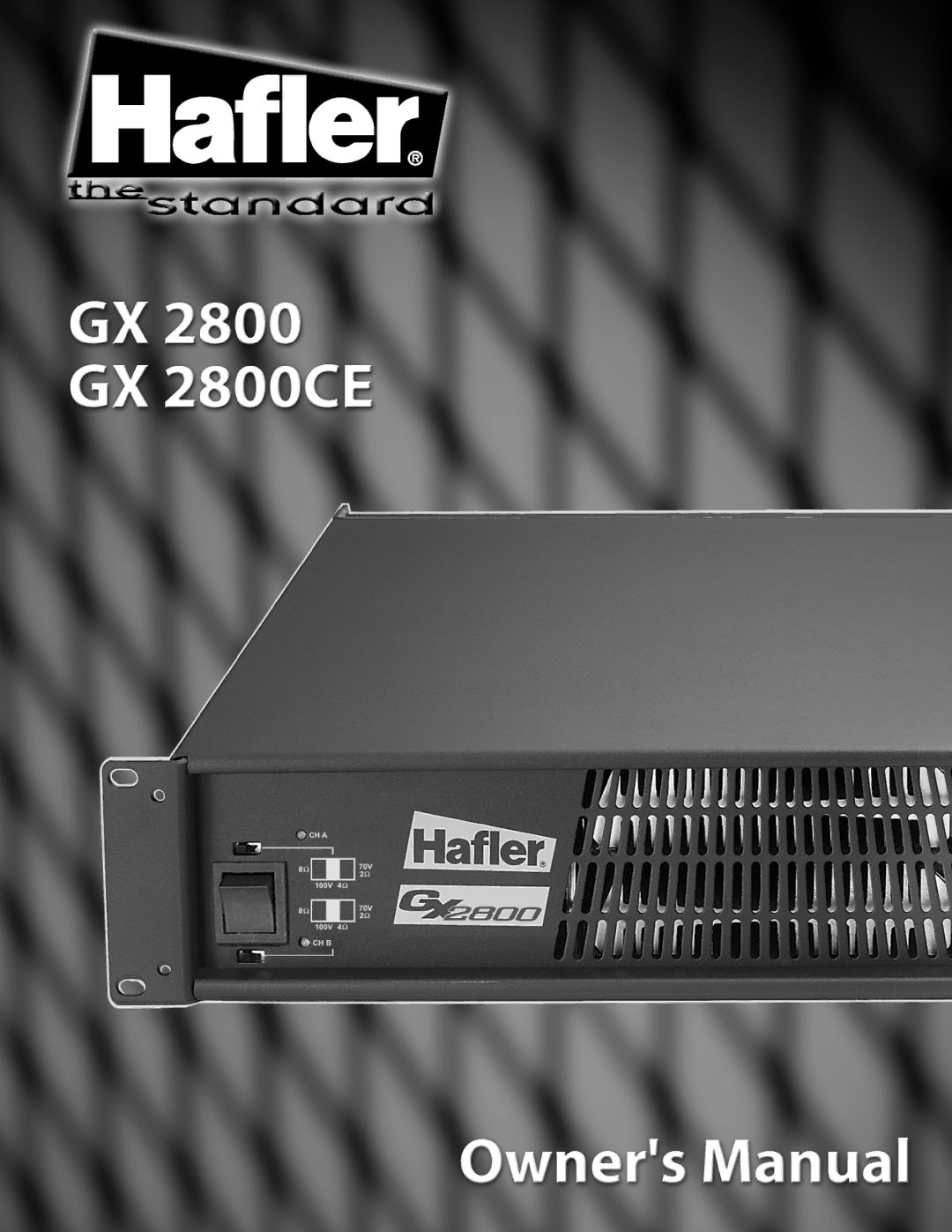 Hafler GX2800CE manual 