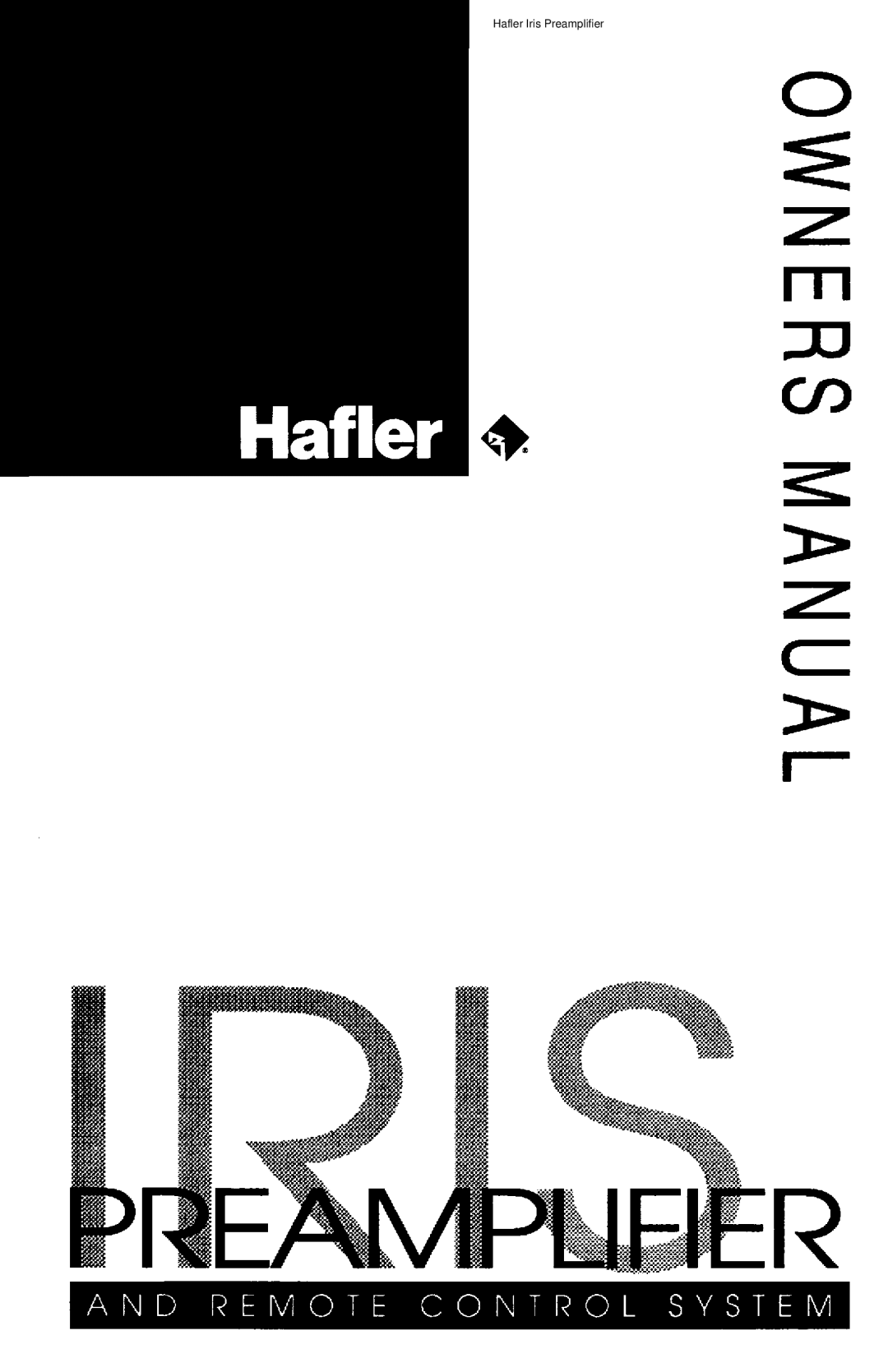 Hafler IRIS manual Hafler Iris Preamplifier 