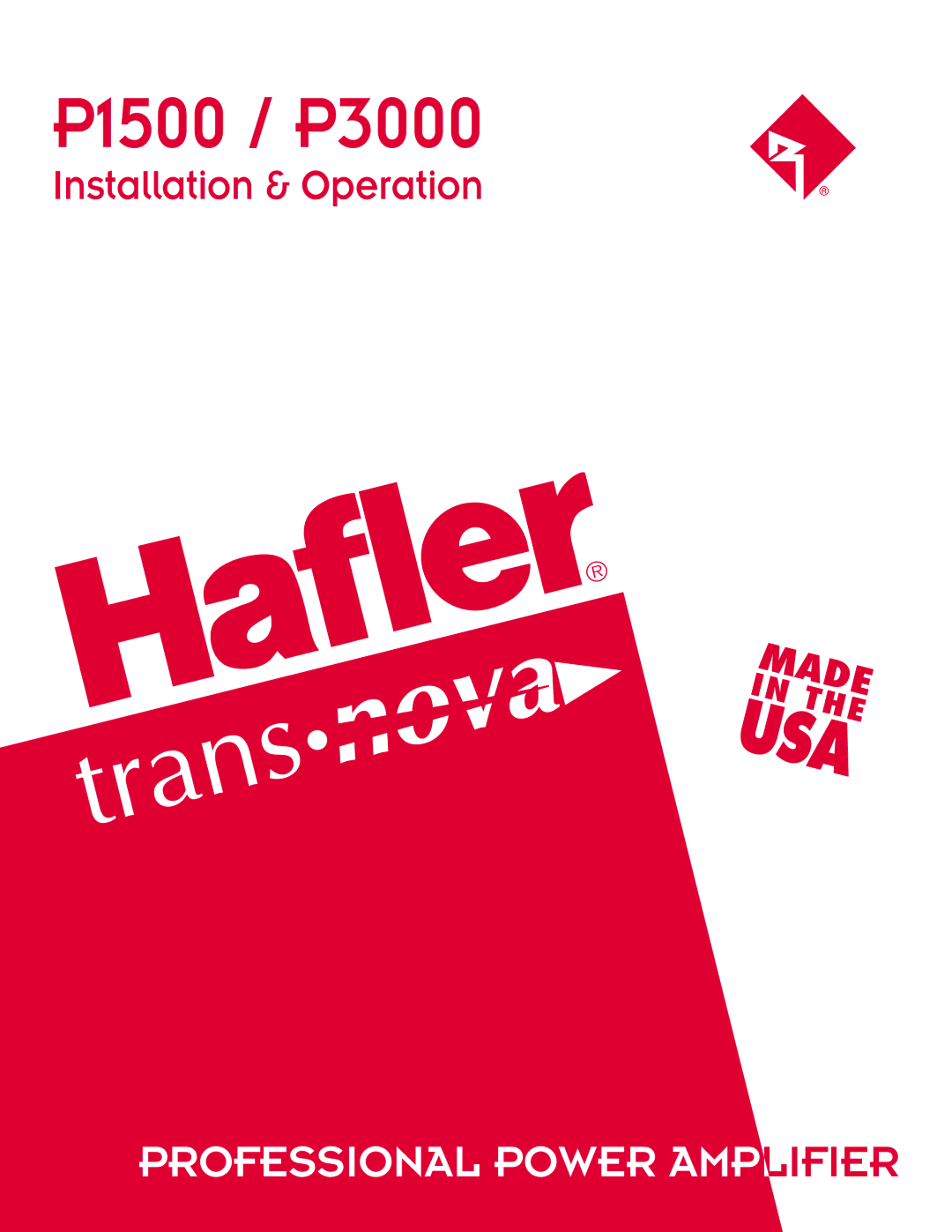 Hafler P3000, P1500 manual Trans 