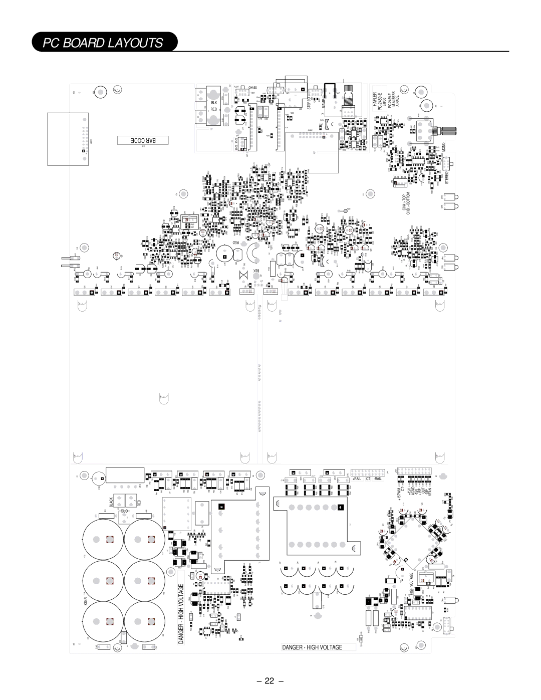 Hafler SR2300, SR2600 owner manual Layouts 