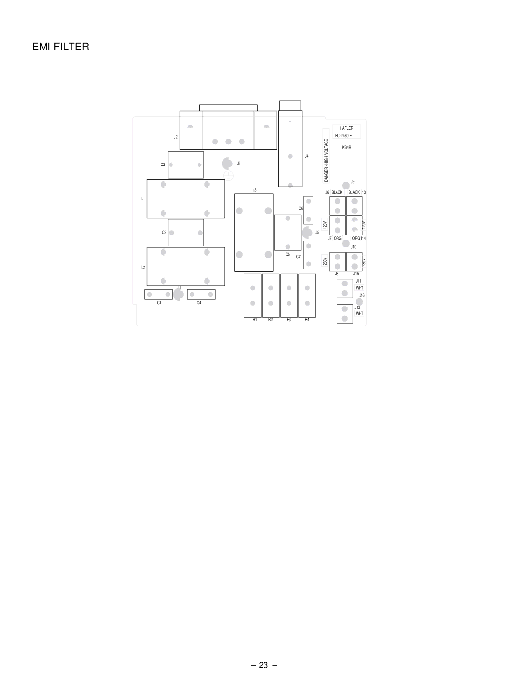 Hafler SR2600, SR2300 owner manual EMI Filter 