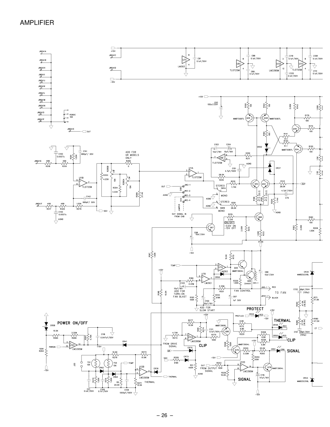 Hafler SR2300, SR2600 owner manual Amplifier 