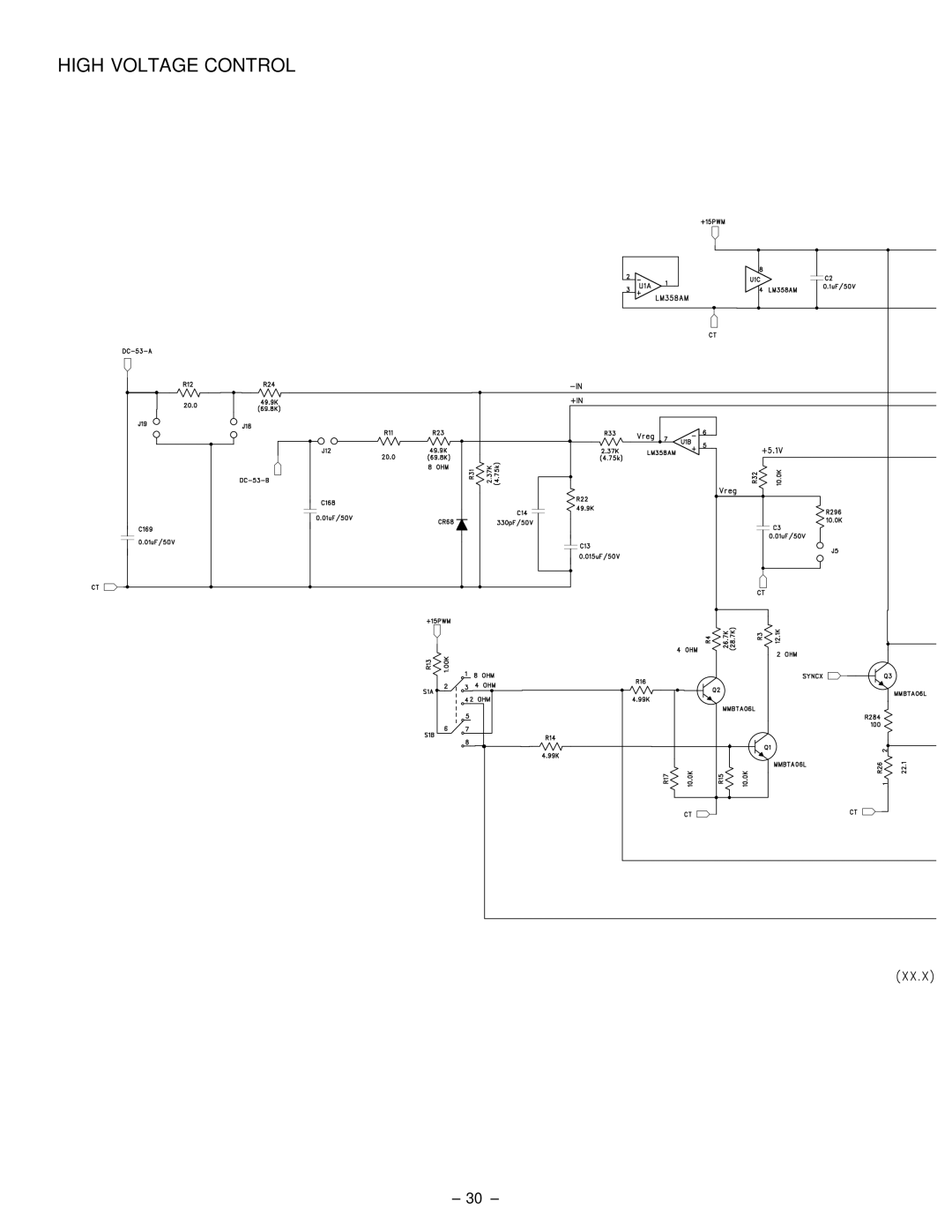 Hafler SR2300, SR2600 owner manual High Voltage Control 