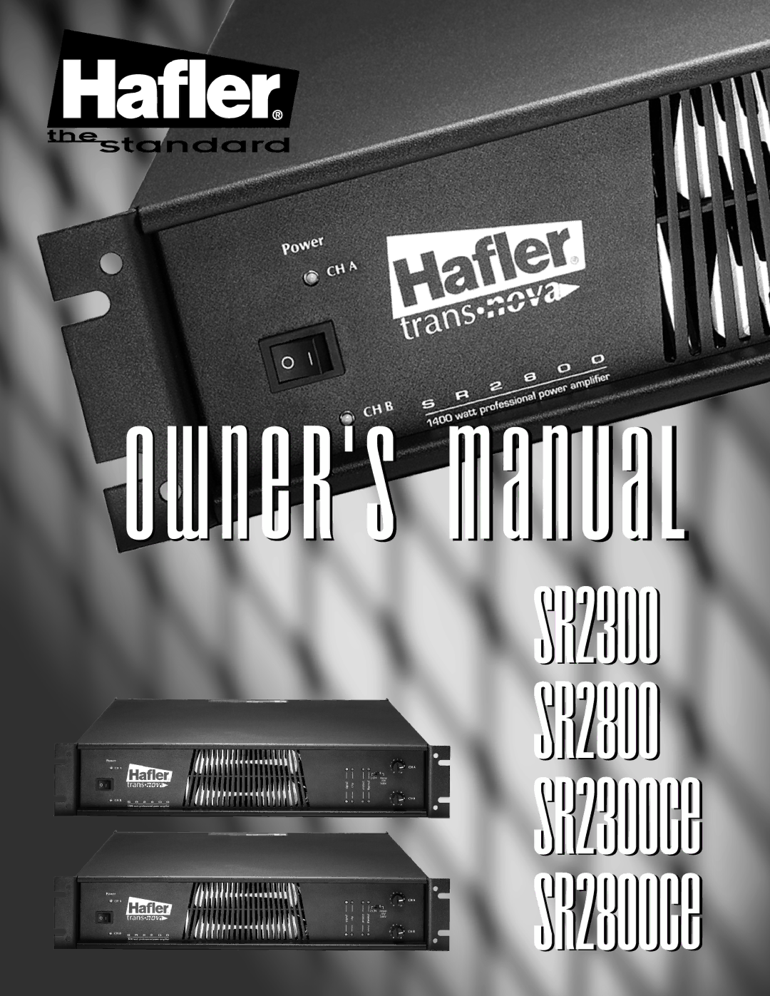 Hafler owner manual SR2300CE SR2800CE 