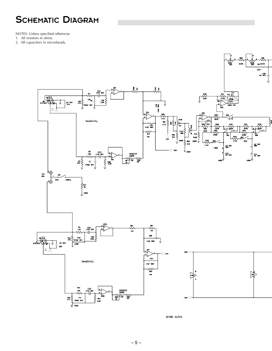 Hafler TRM10.1, TRM12.1 manual Schematic Diagram 