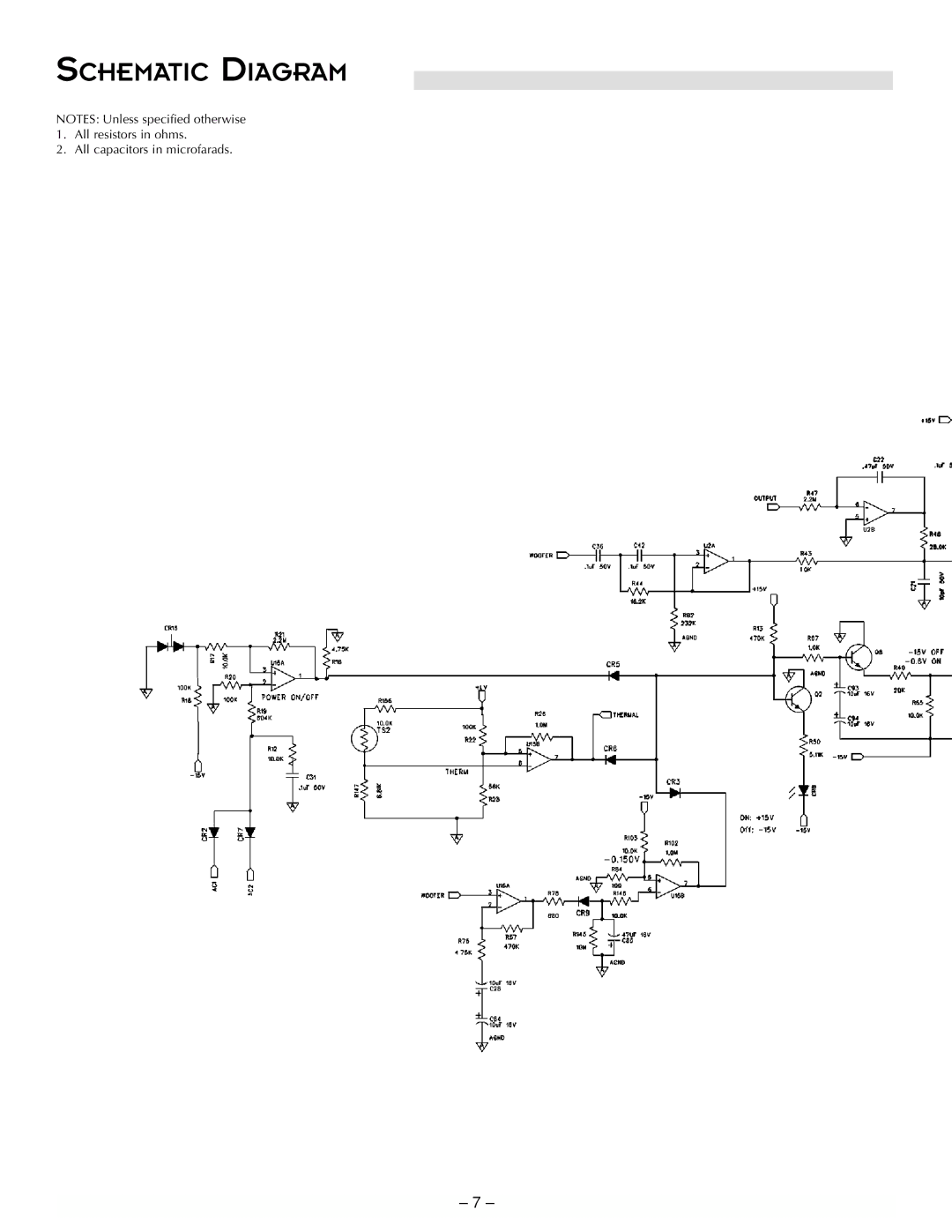 Hafler TRM10.1, TRM12.1 manual Schematic Diagram 