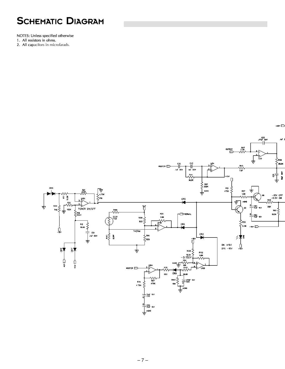 Hafler TRM10.1, TRM12.1 manual Schematic Diagram 