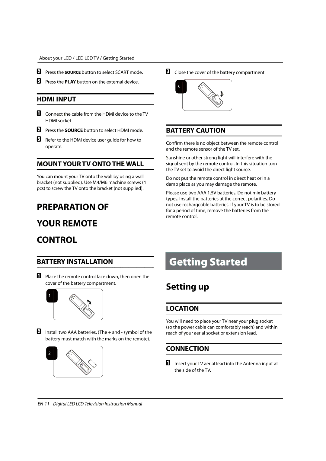 Haier 0090504932V manual Getting Started, Preparation, Your Remote Control, Setting up 