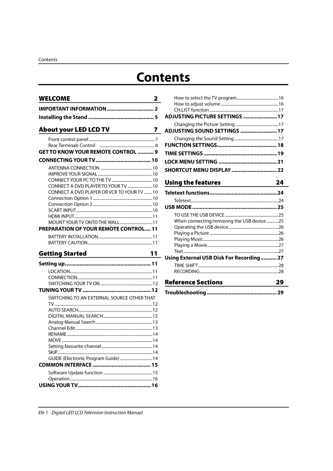 Haier 0090504932V manual Contents 