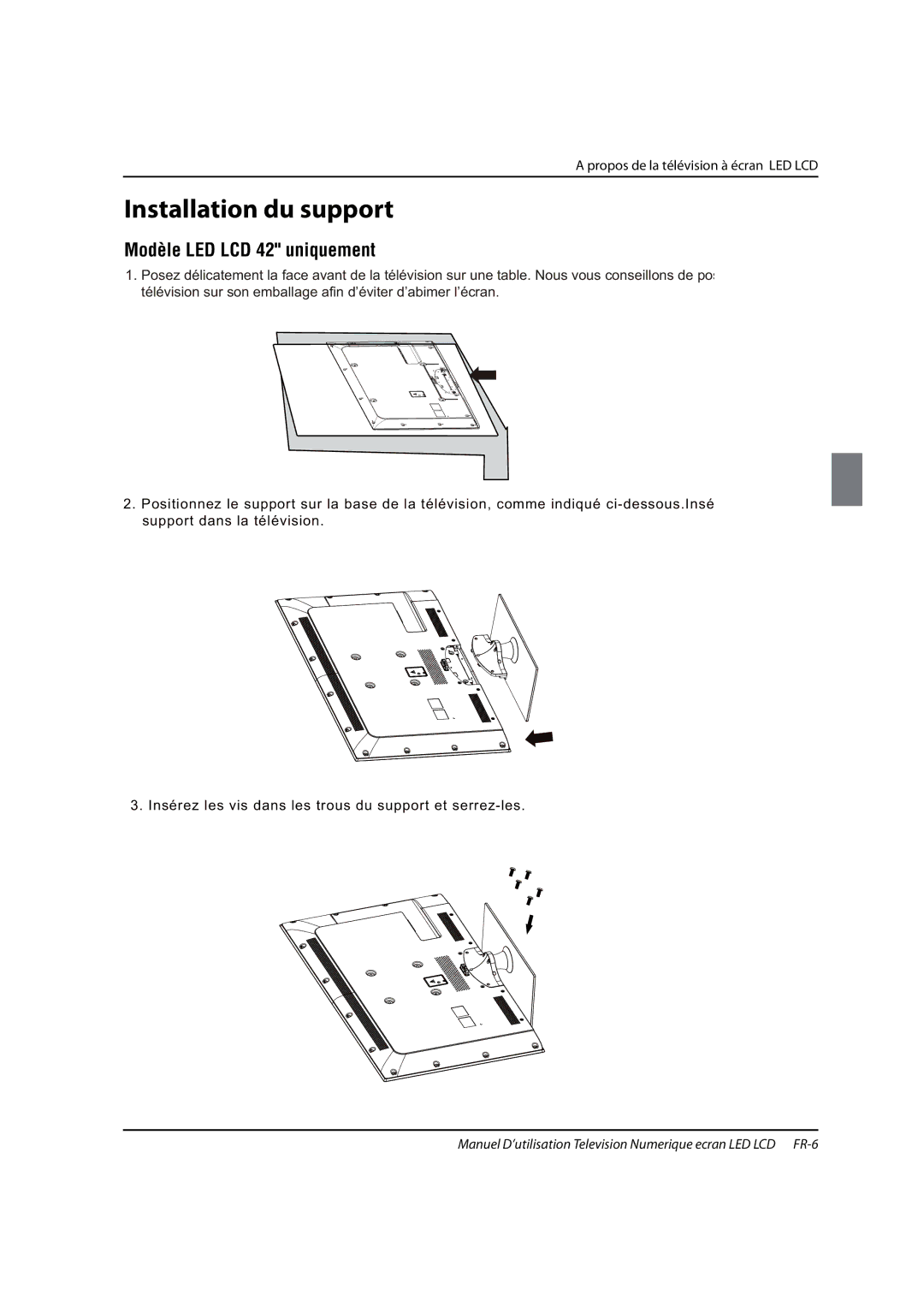 Haier 0090504932V manual Modèle LED LCD 42 uniquement 