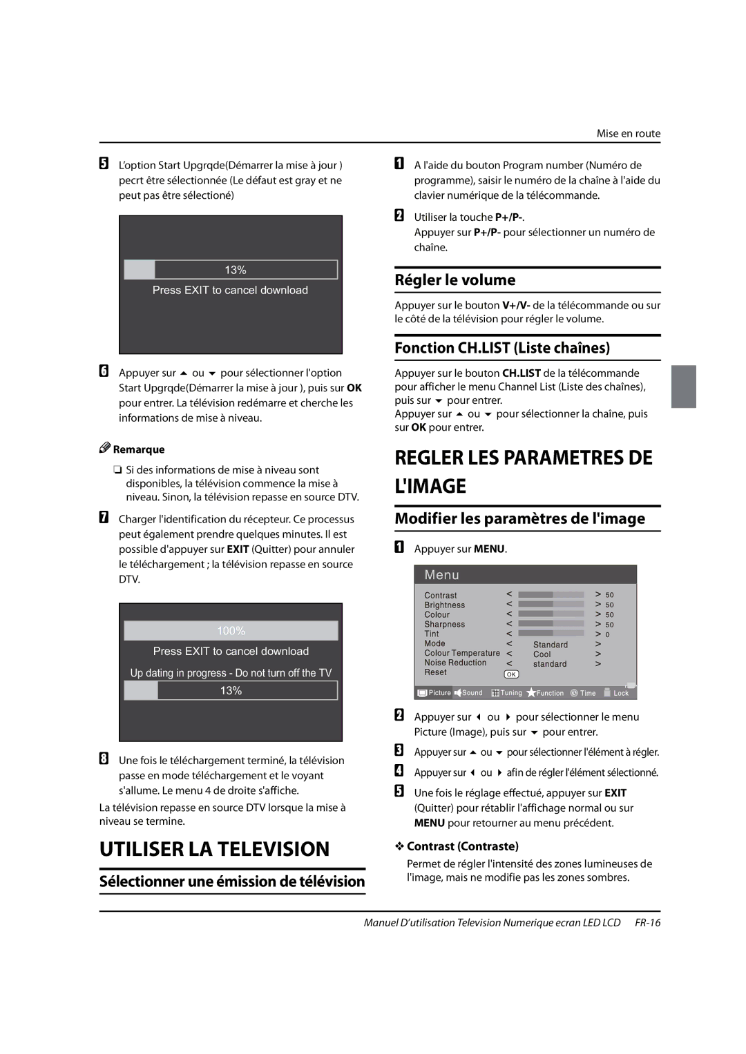 Haier 0090504932V manual Utiliser LA Television, Sélectionner une émission de télévision, Régler le volume 