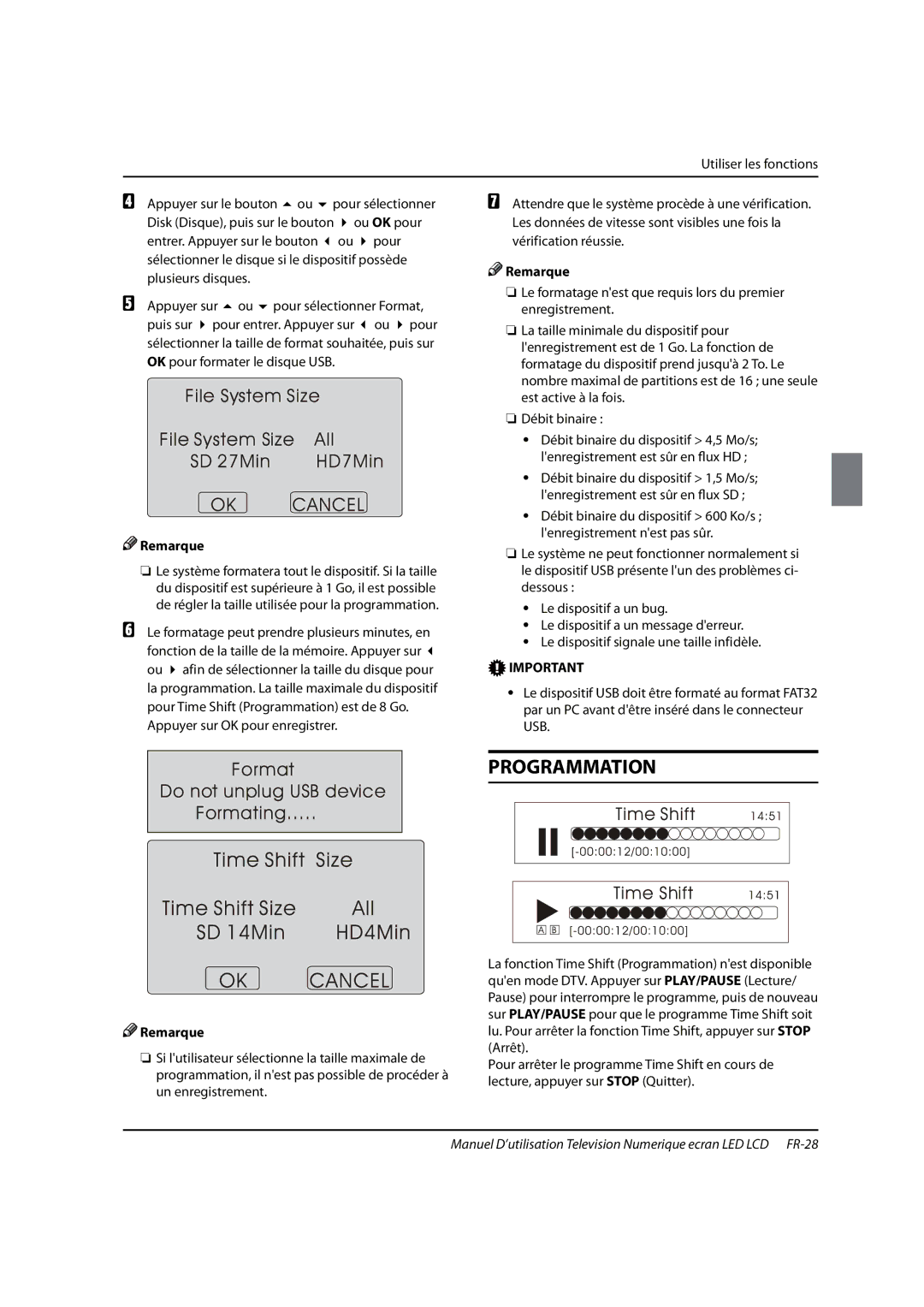 Haier 0090504932V manual Programmation, Entrer. Appuyer sur le bouton ou 