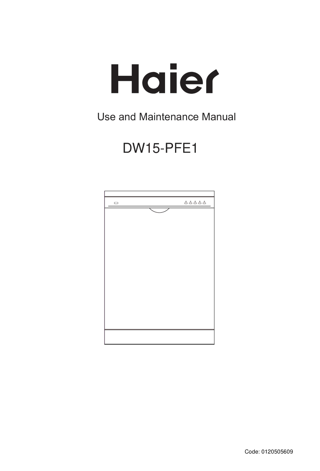 Haier 0120505609 manual DW15-PFE1 