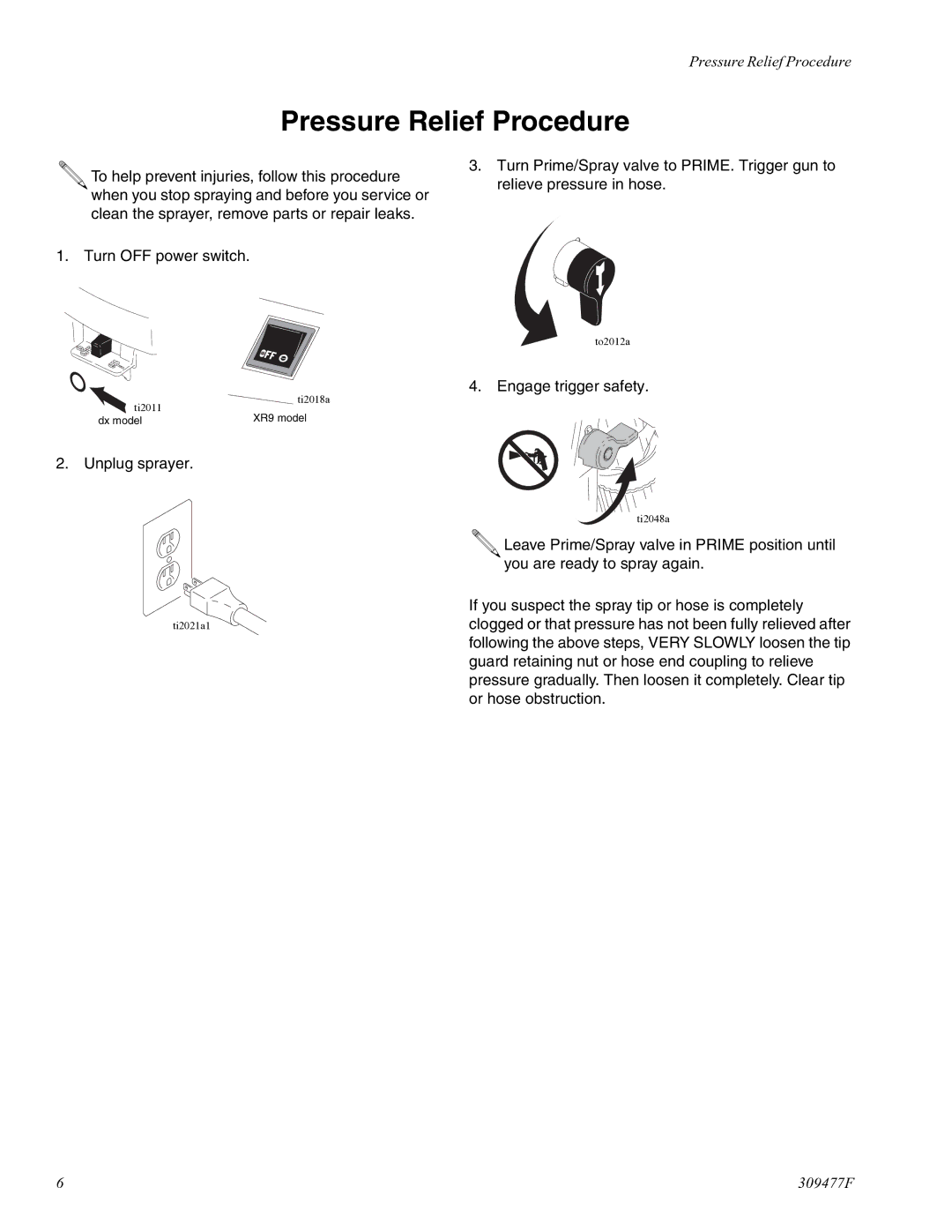 Haier 232738 specifications Pressure Relief Procedure 