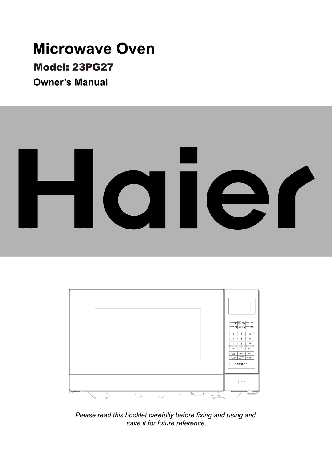 Haier manual Model 23PG27 