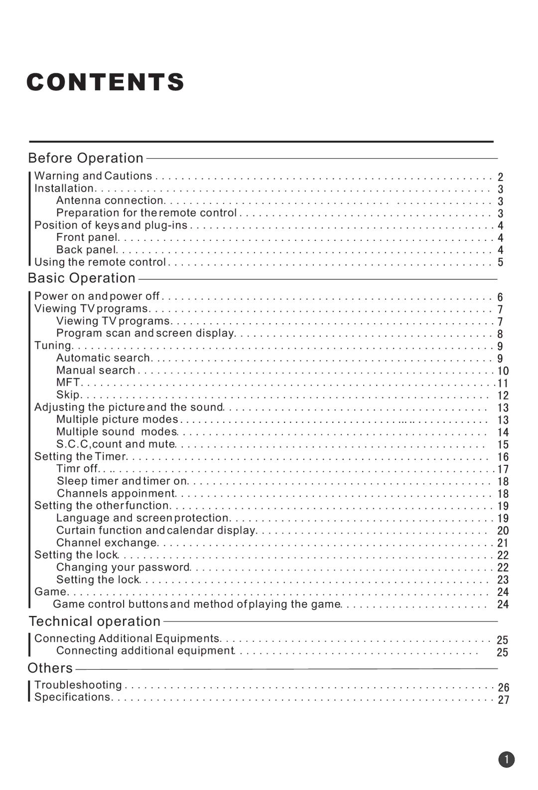 Haier 25F3A, 25T3A owner manual Contents 