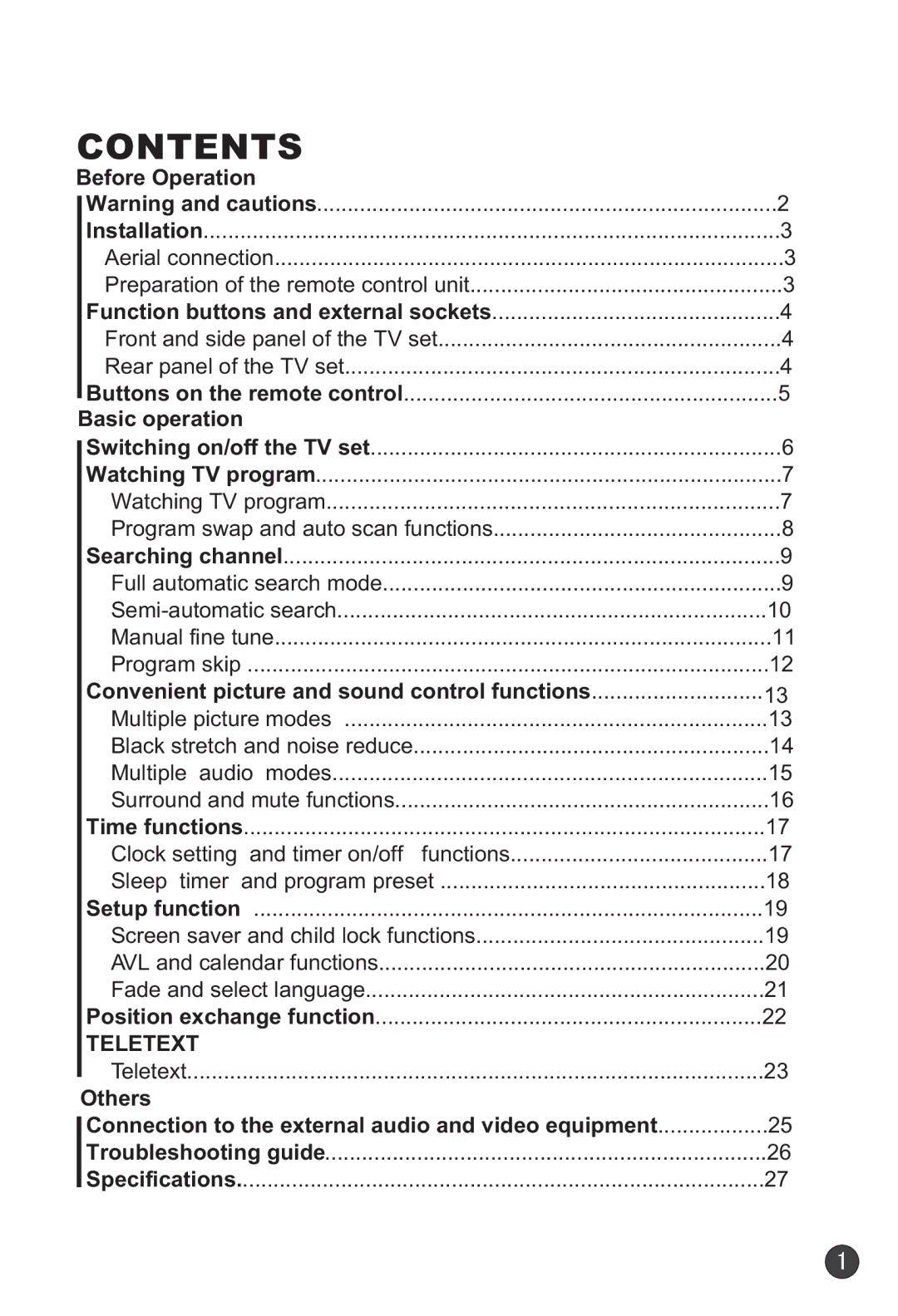 Haier 29F3A manual Contents 