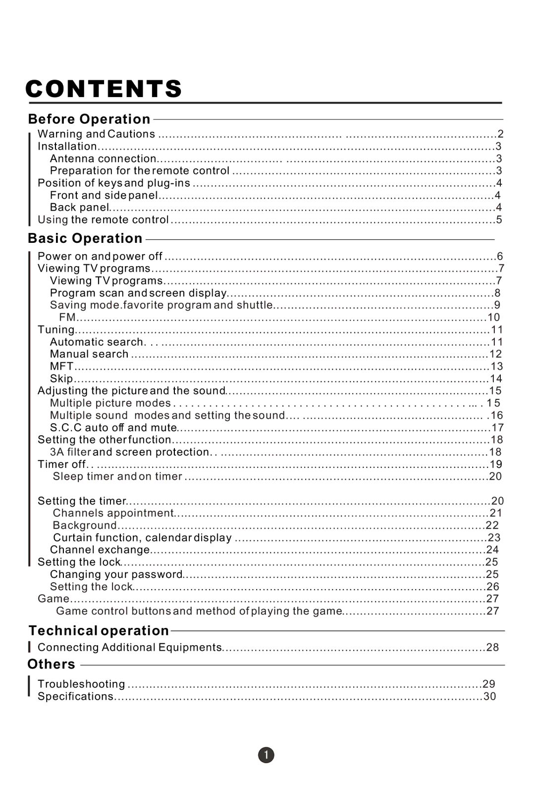 Haier 29FA10-AM owner manual Contents 