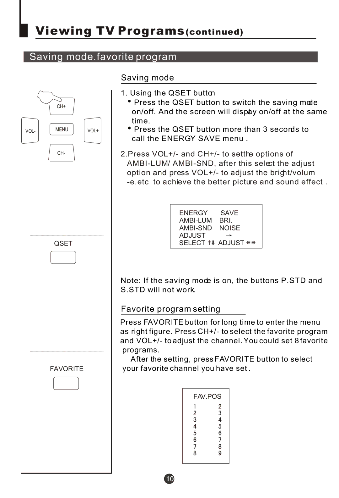 Haier 29MT1, 29FA18 owner manual Saving mode, Favorite program setting 