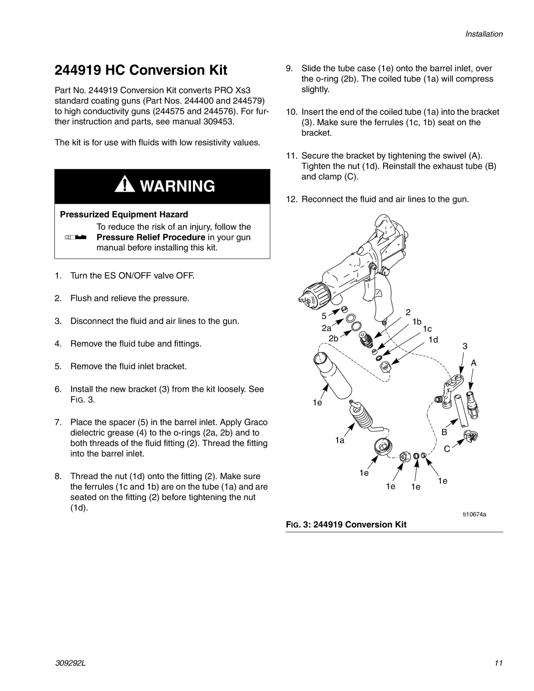 Haier 309292L important safety instructions HC Conversion Kit 