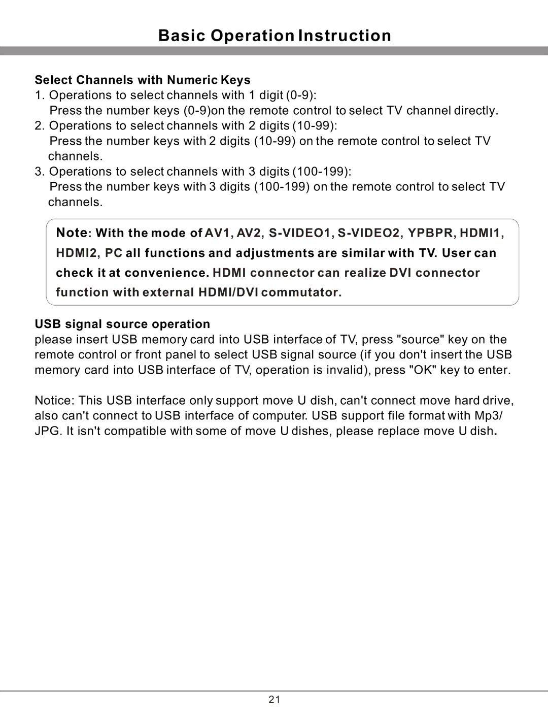 Haier 32T51 important safety instructions Select Channels with Numeric Keys 