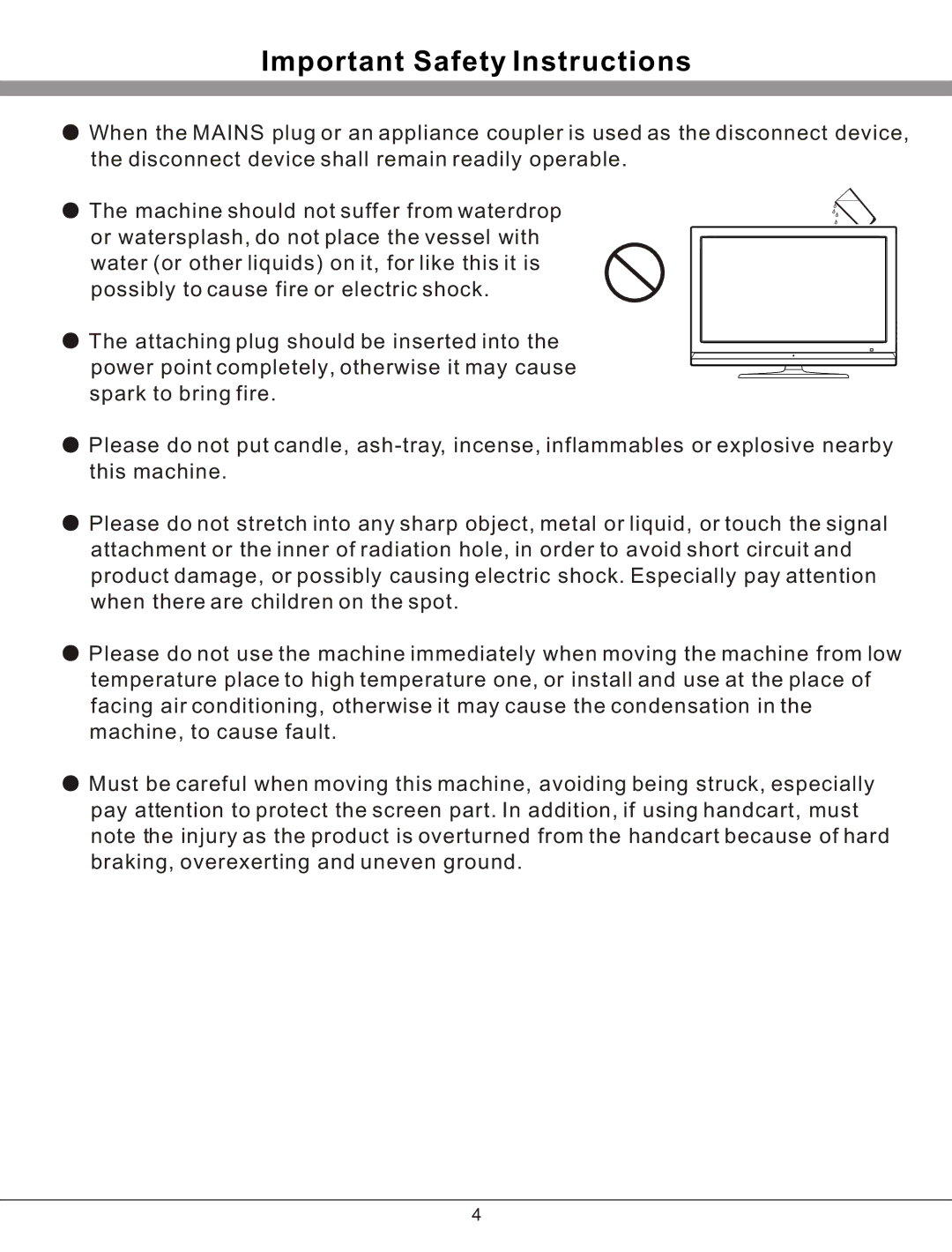 Haier 32T51 important safety instructions Important Safety Instructions 