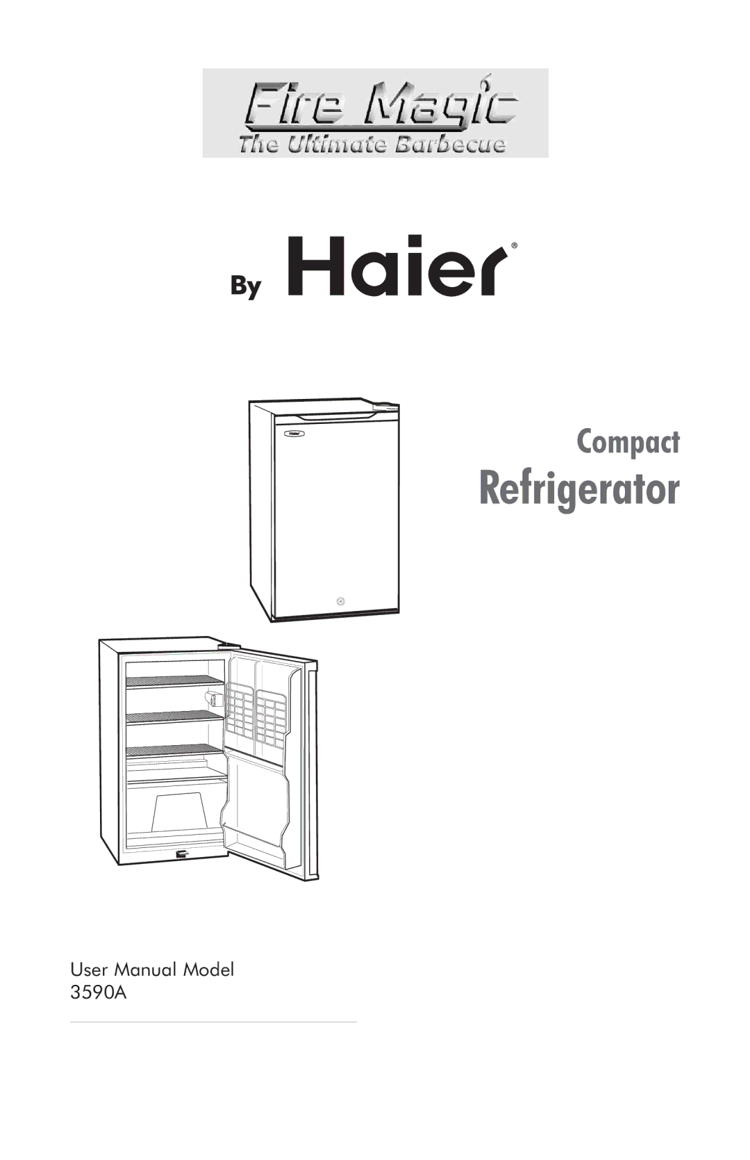 Haier 3590A user manual Refrigerator 