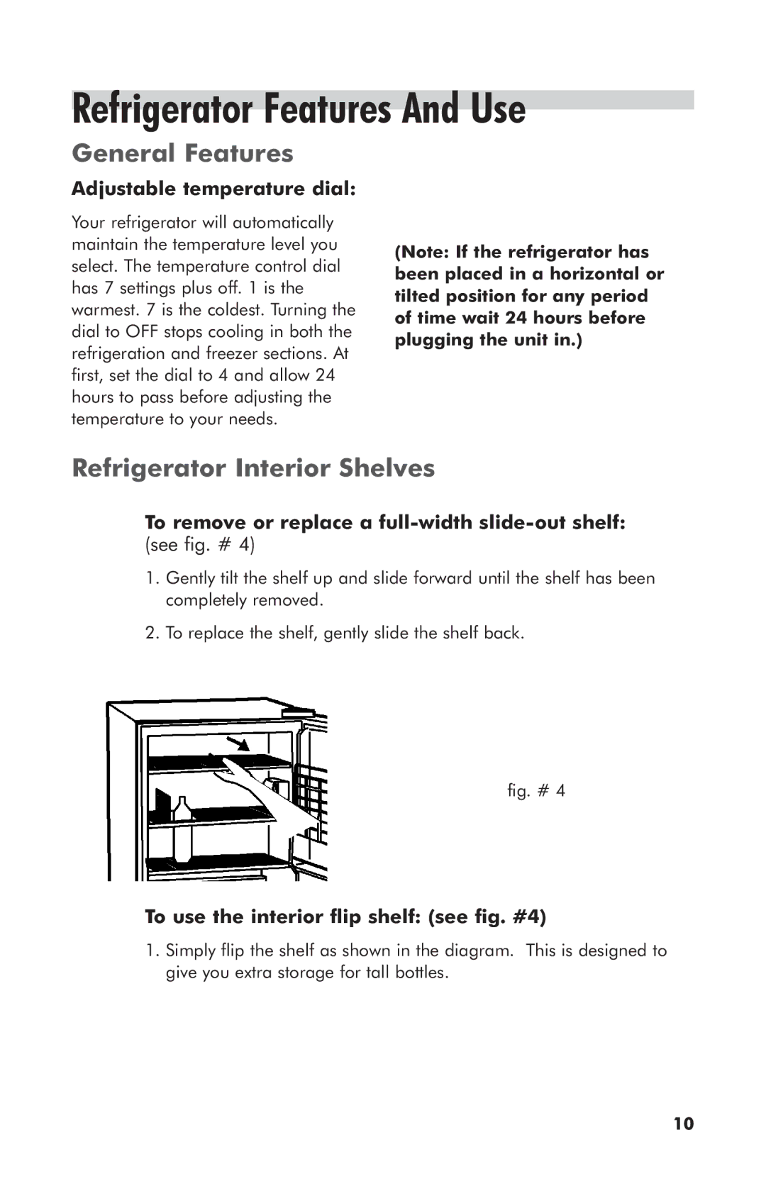 Haier 3590A user manual Refrigerator Features And Use, General Features, Refrigerator Interior Shelves 