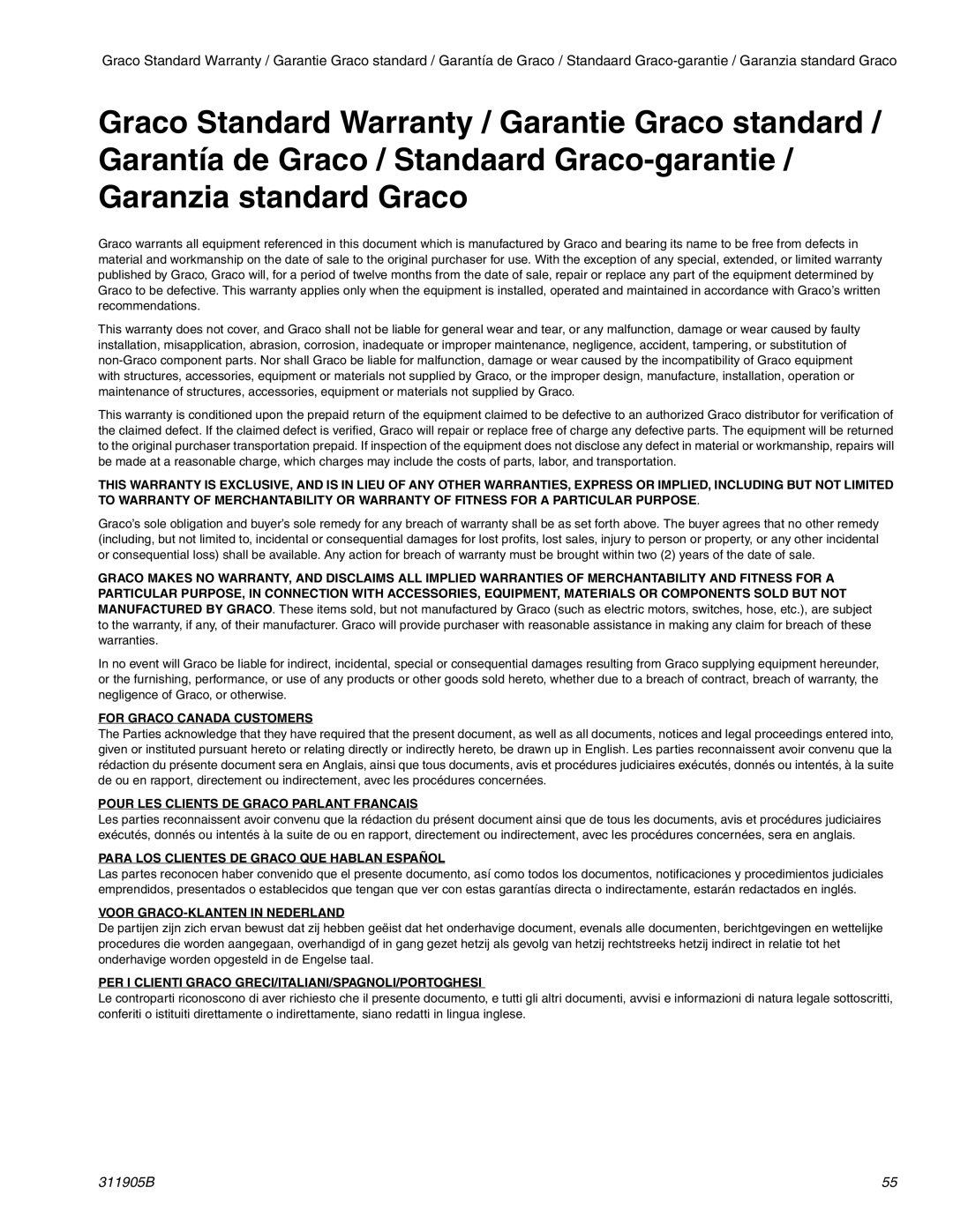 Haier 390 important safety instructions For Graco Canada Customers 